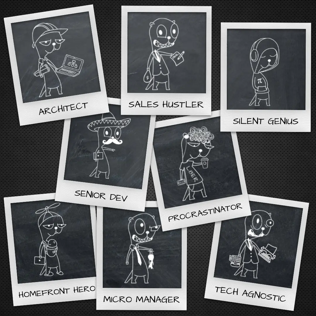 Collection of Utter Personas - Various character types you'll encounter in your tech career