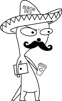 Otter with a sombrero and mustache