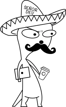 Otter with a sombrero and mustache