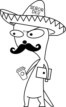 Otter with a sombrero and mustache