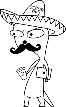 Otter with a sombrero and mustache
