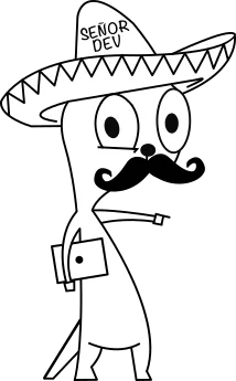 Otter with a sombrero and mustache